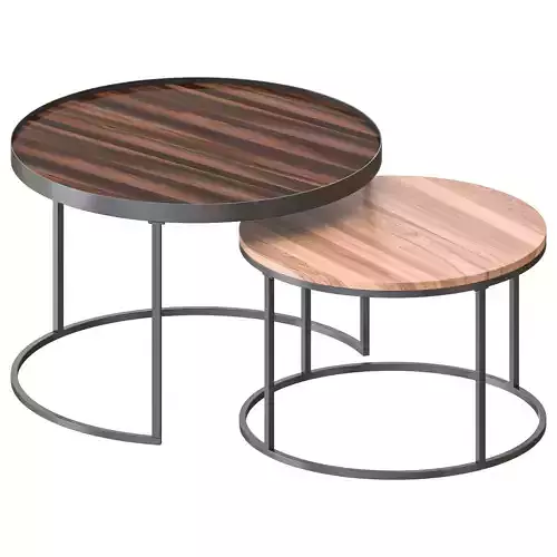 Walker Edison - Round Coffee Nesting Tables