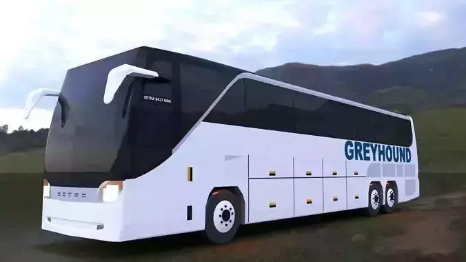 Bus model greyhound simulator 3D model