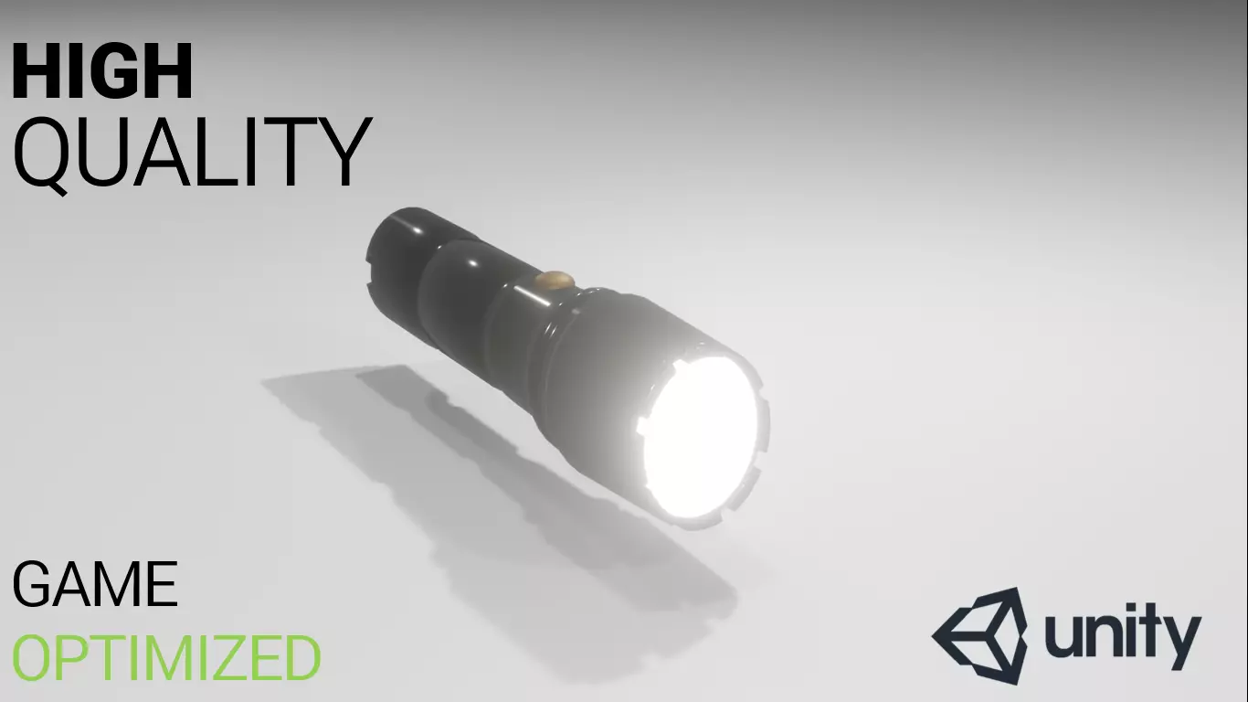 3D model Game Ready Flashlight high quality optimized VR / AR / low ...
