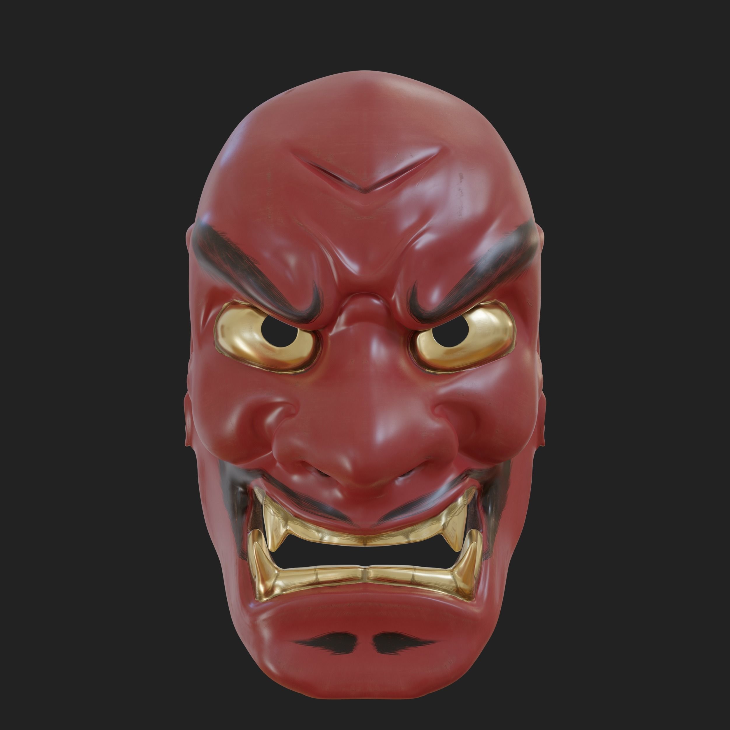 Japanese Mask Shikami Noh theatre mask 3d model 3D model CGTrader
