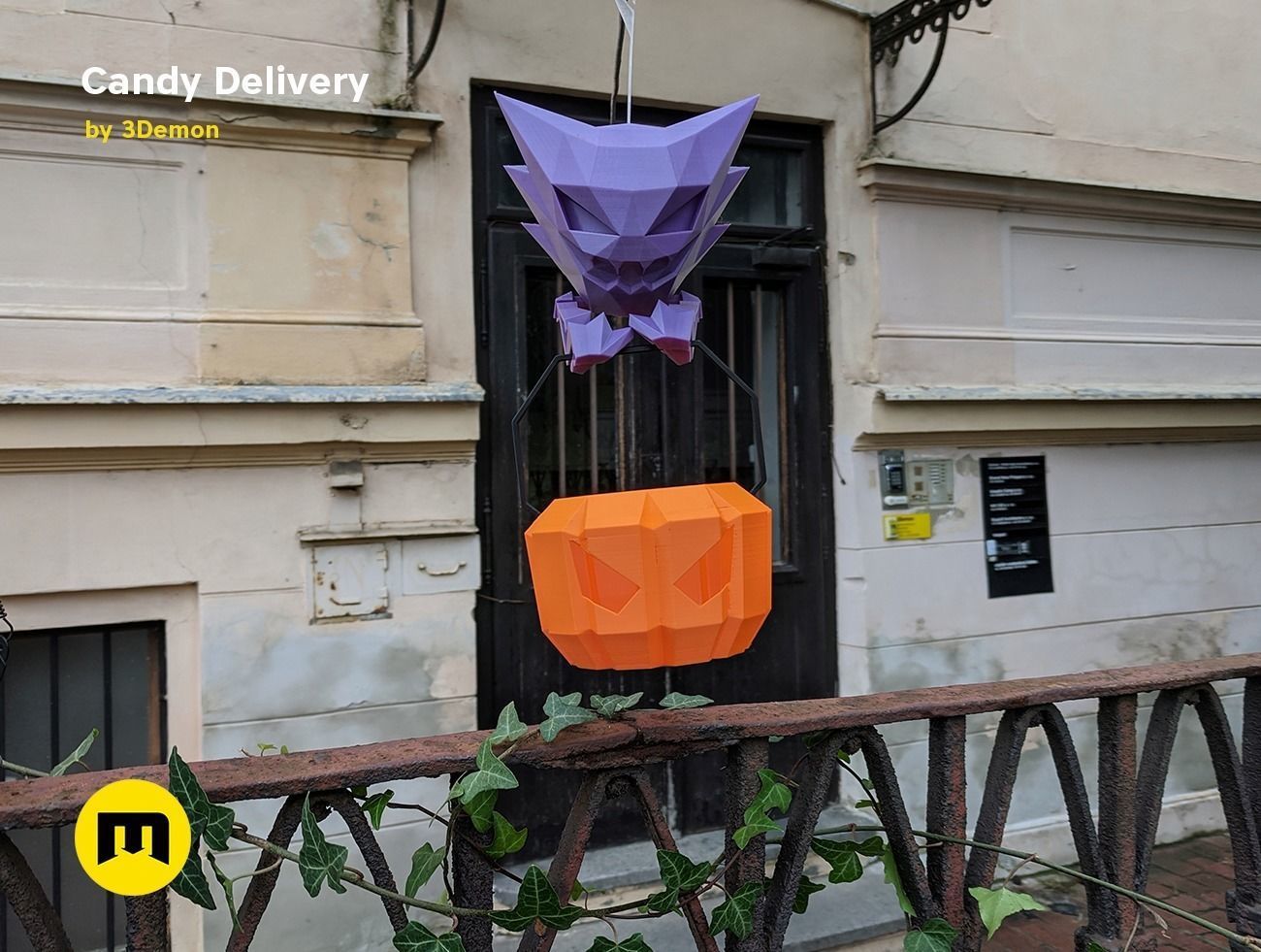 Social Distancing Halloween Candy Delivery 3D print model_1