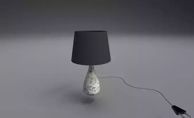 3d lamp table with shade