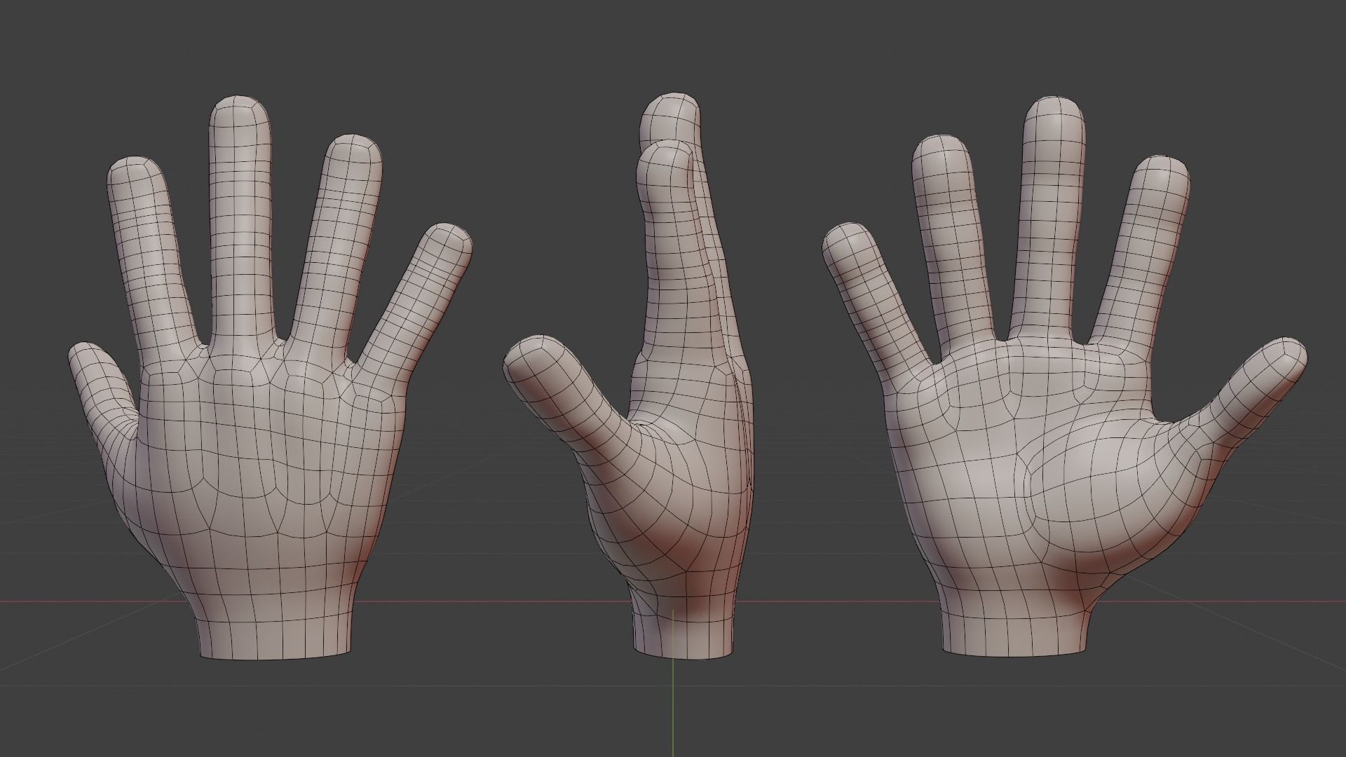 Cartoon stylized hand 3D model_1