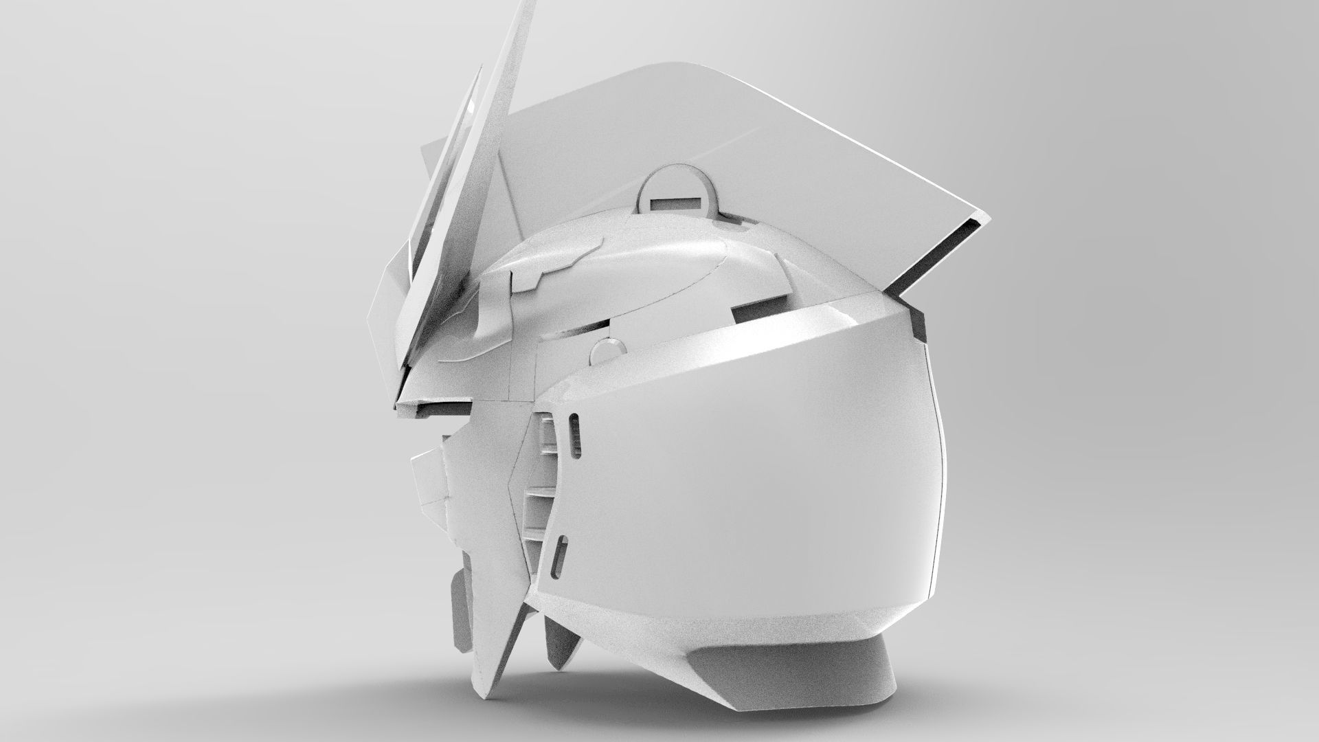 Gundam Head Rx-93v 3D print model_3