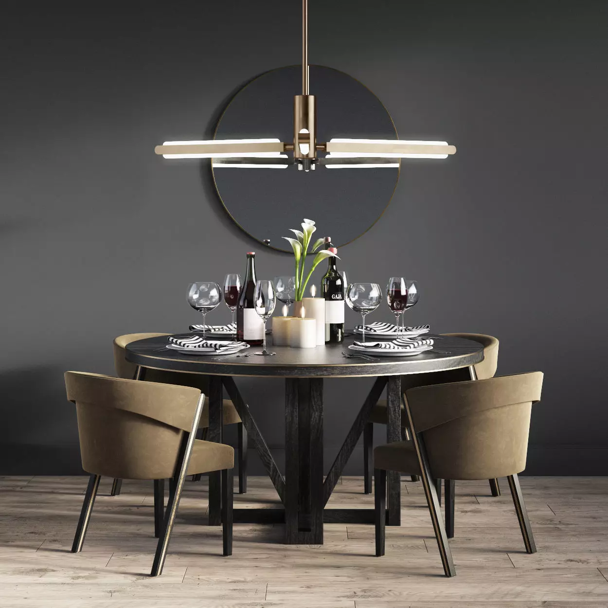 Dinning Set 10 3D model_0