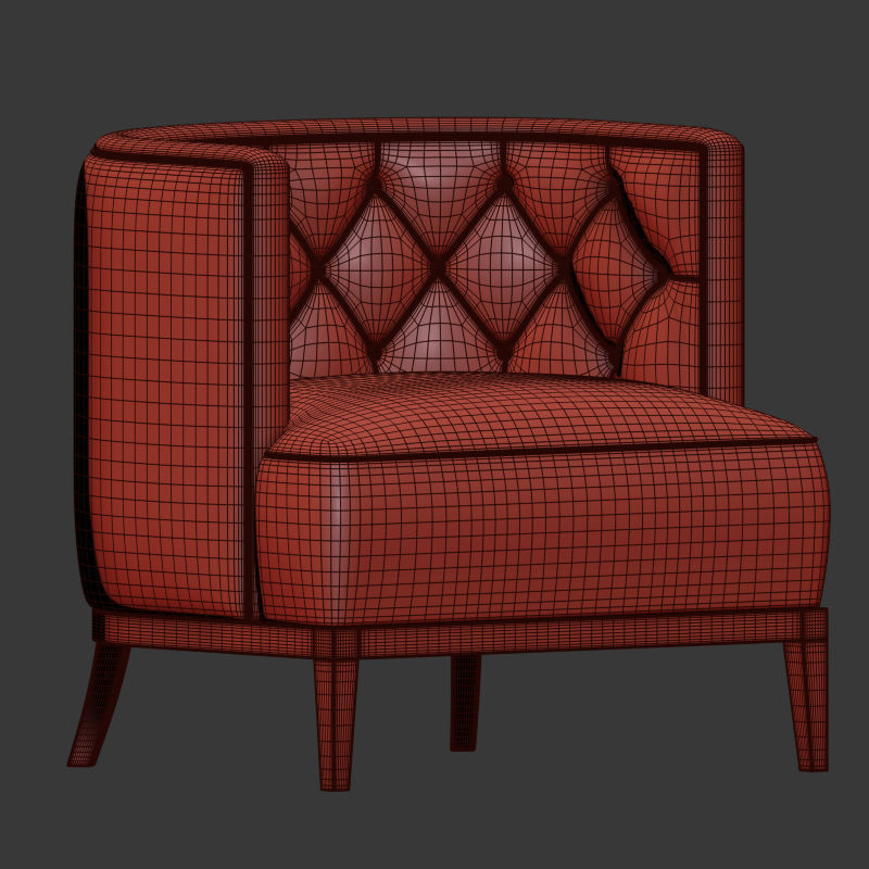 Bourbon Armchair Brabbu 3D model_4