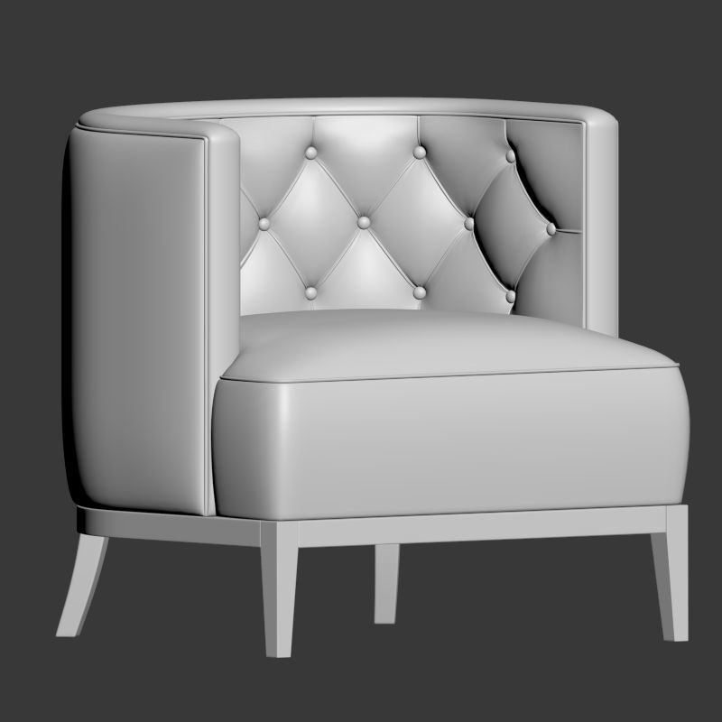 Bourbon Armchair Brabbu 3D model_3