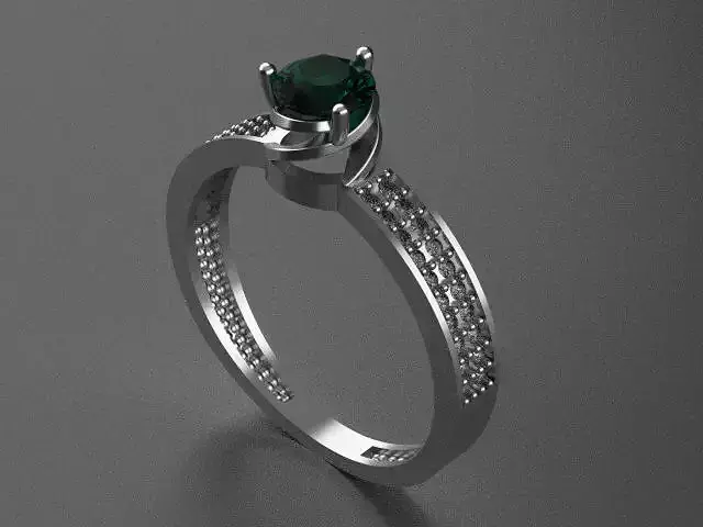  Engagement Rings Solitaire Ring R00033 3D print model