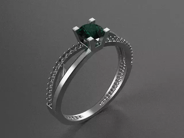  Engagement Rings Solitaire Ring R00034 3D print model