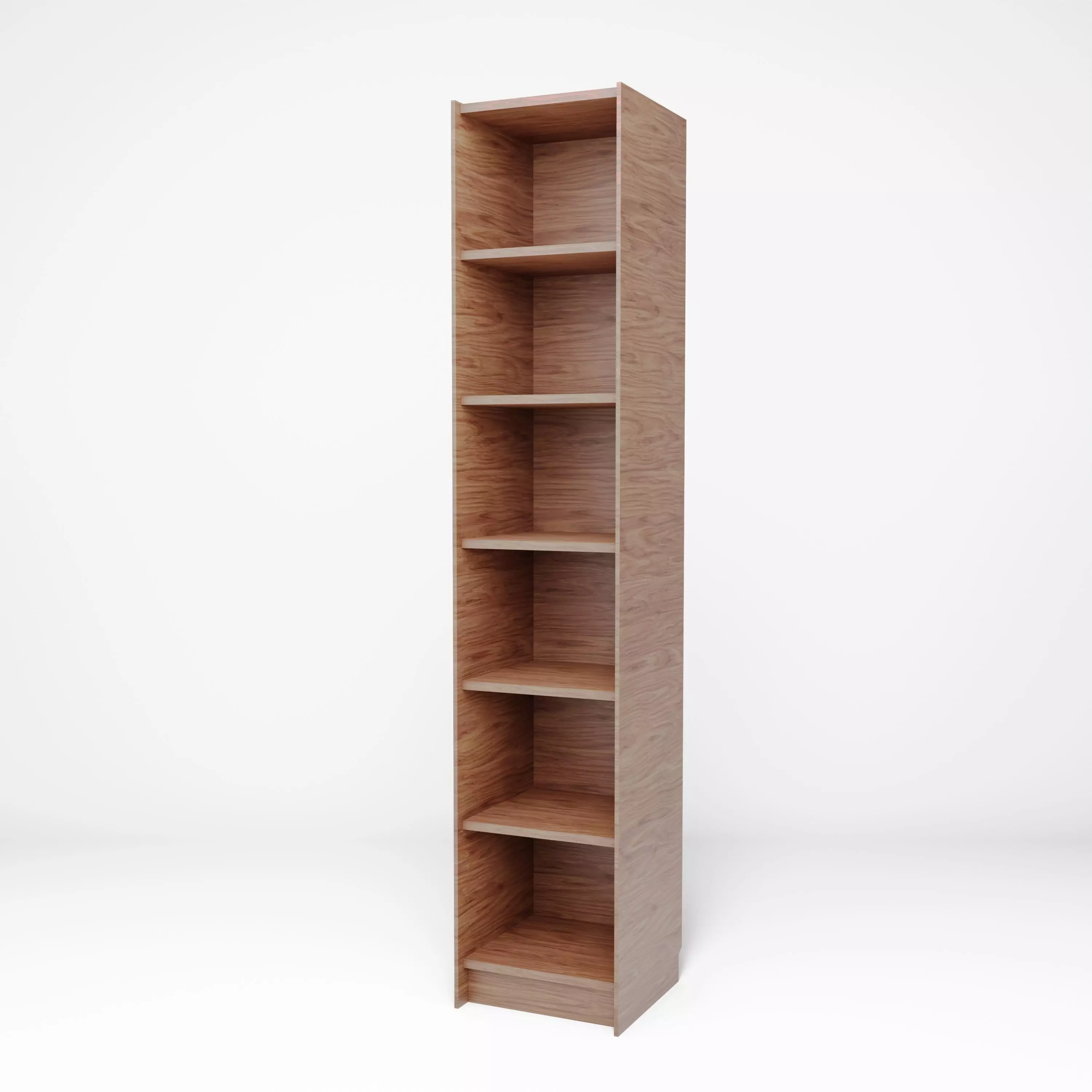 Ikea Billy Wood 40x40x202cm Low-poly 3D model