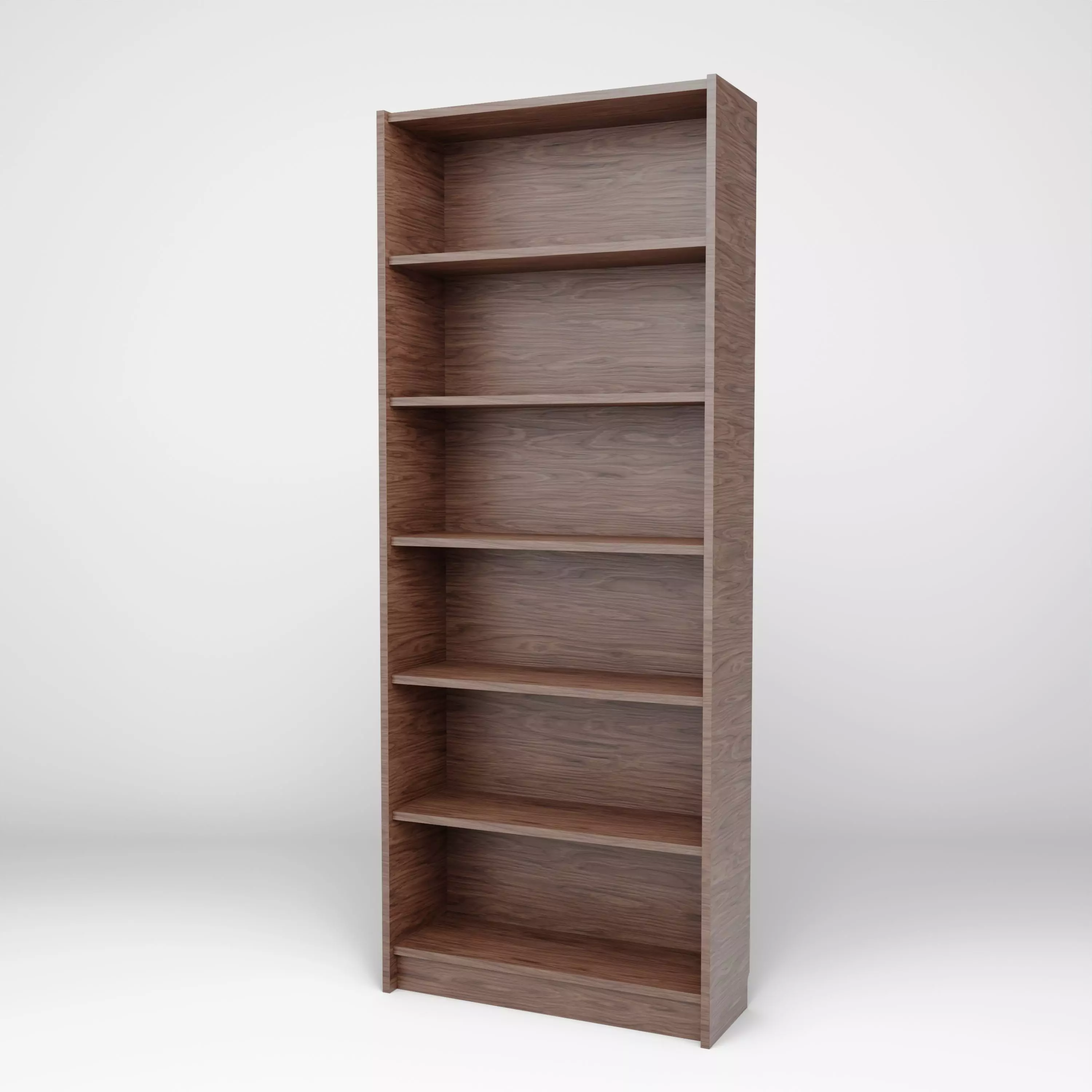 Ikea Bookshelf Billy Wood 80x28x202cm Low-poly 3D model