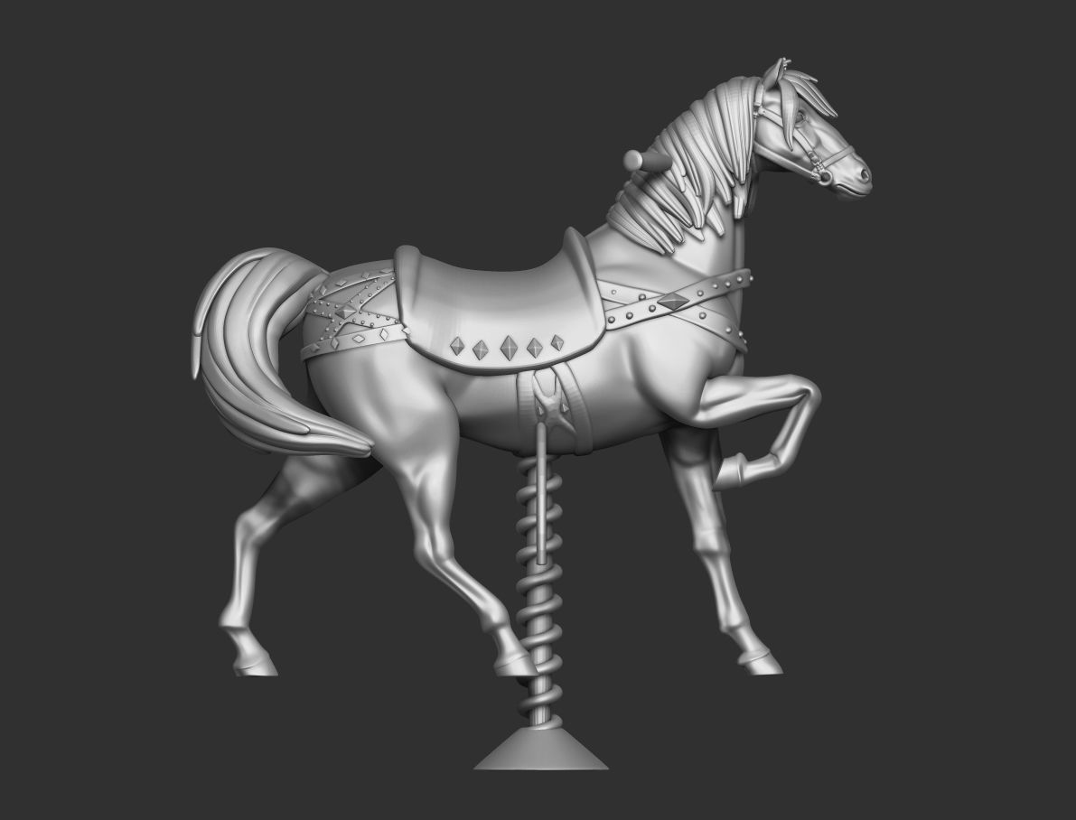 Horse Ride - Carousel - Merry go around 3D print model_3