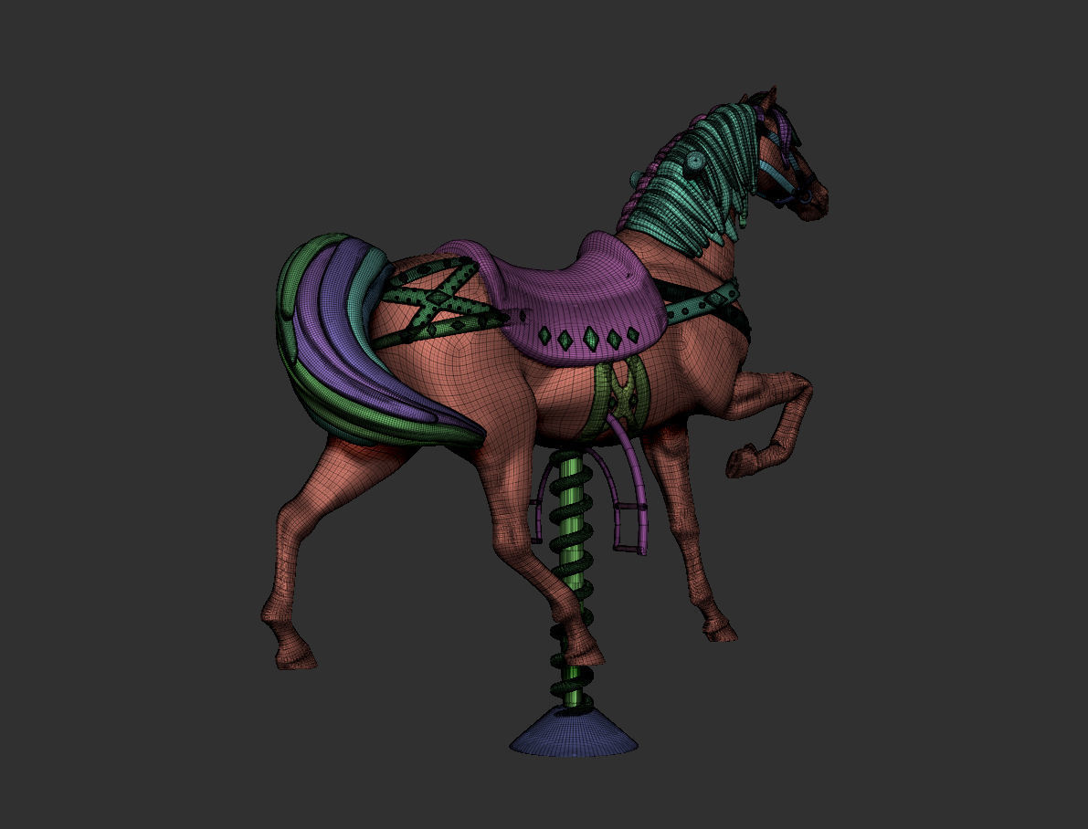 Horse Ride - Carousel - Merry go around 3D print model_1