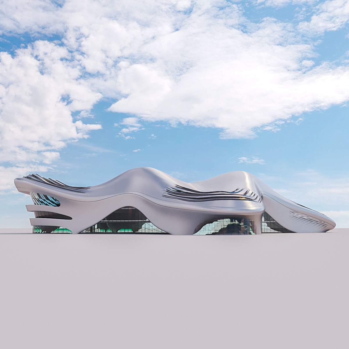 Futuristic building collection 4x 5 _20