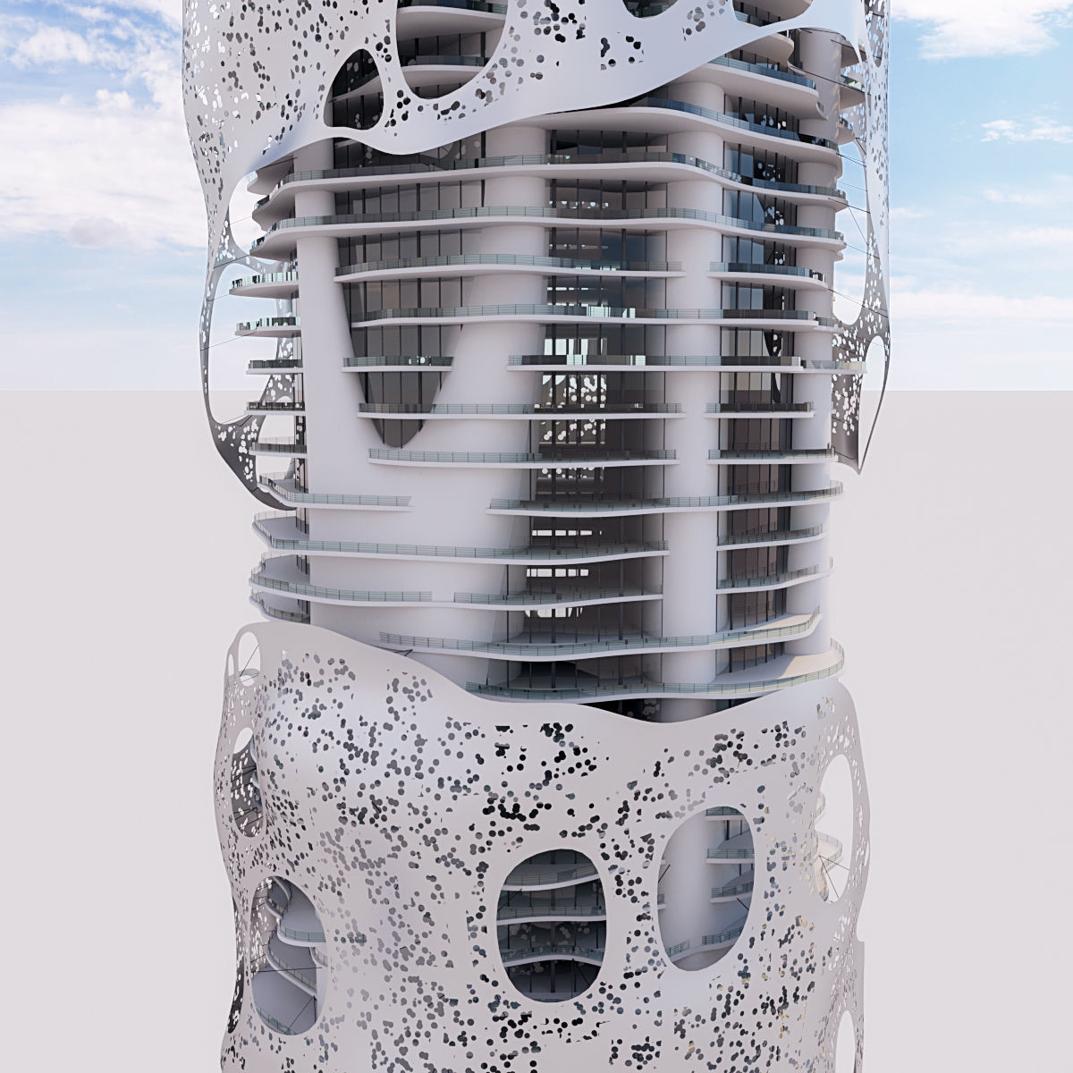 Futuristic building collection 4x 5 _9