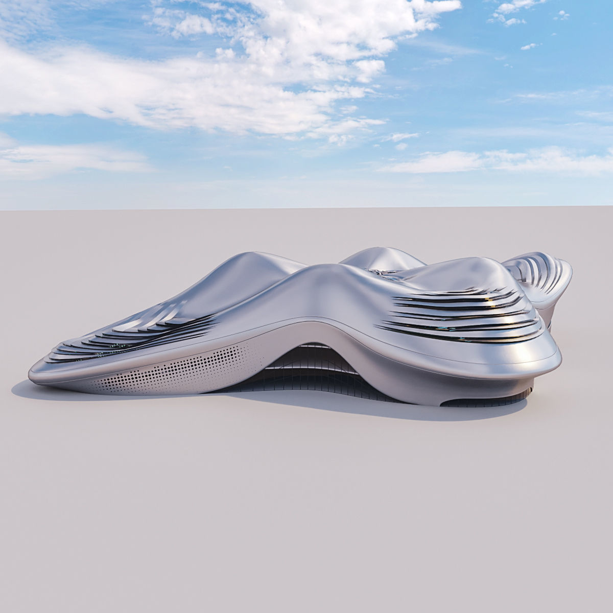 Futuristic building collection 4x 5 _19