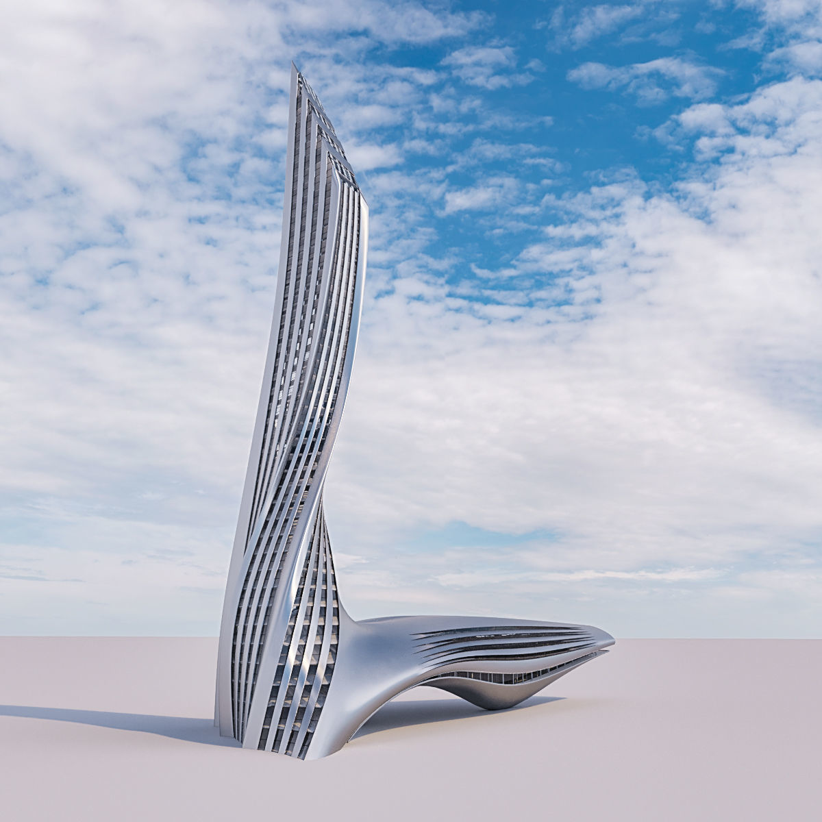 Futuristic building collection 4x 5 _1