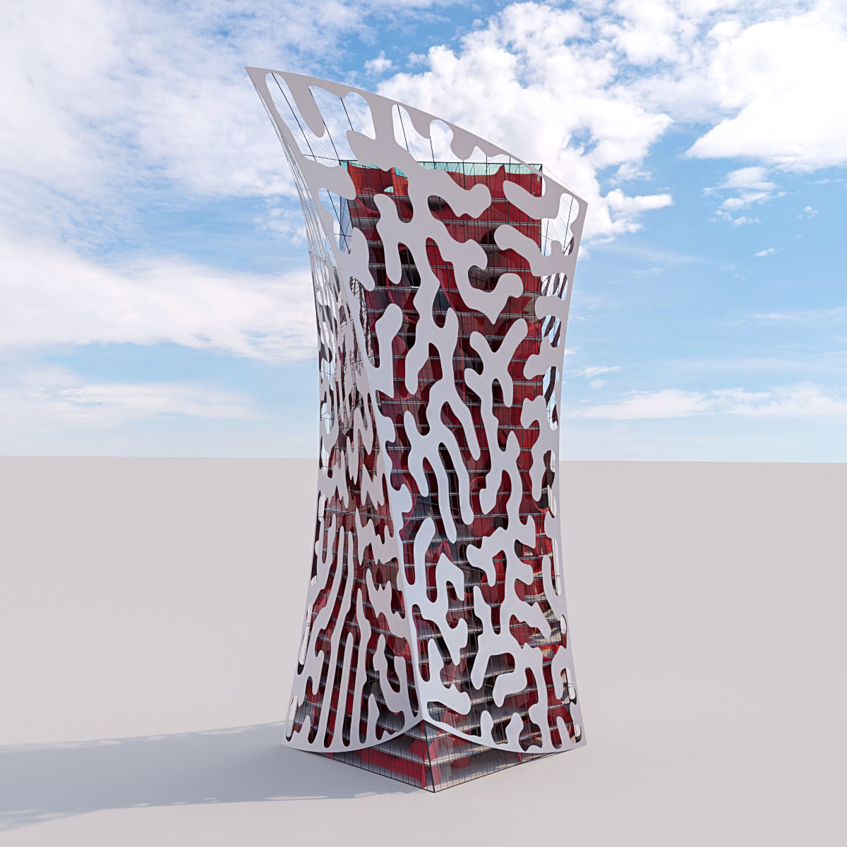 Futuristic building collection 4x 5 _12