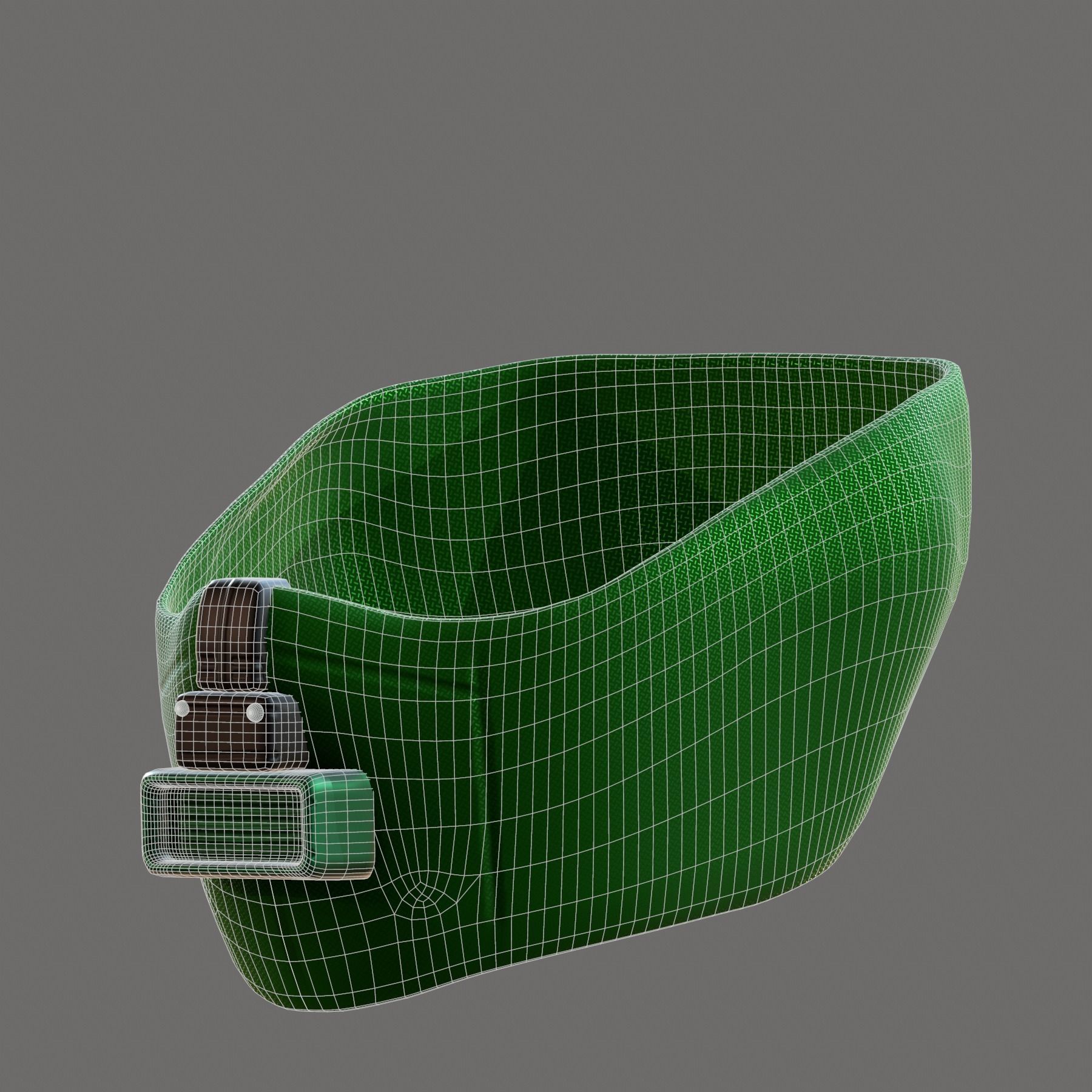 Gas mask helmet 3d model scifi Low-poly Low-poly 3D model_7