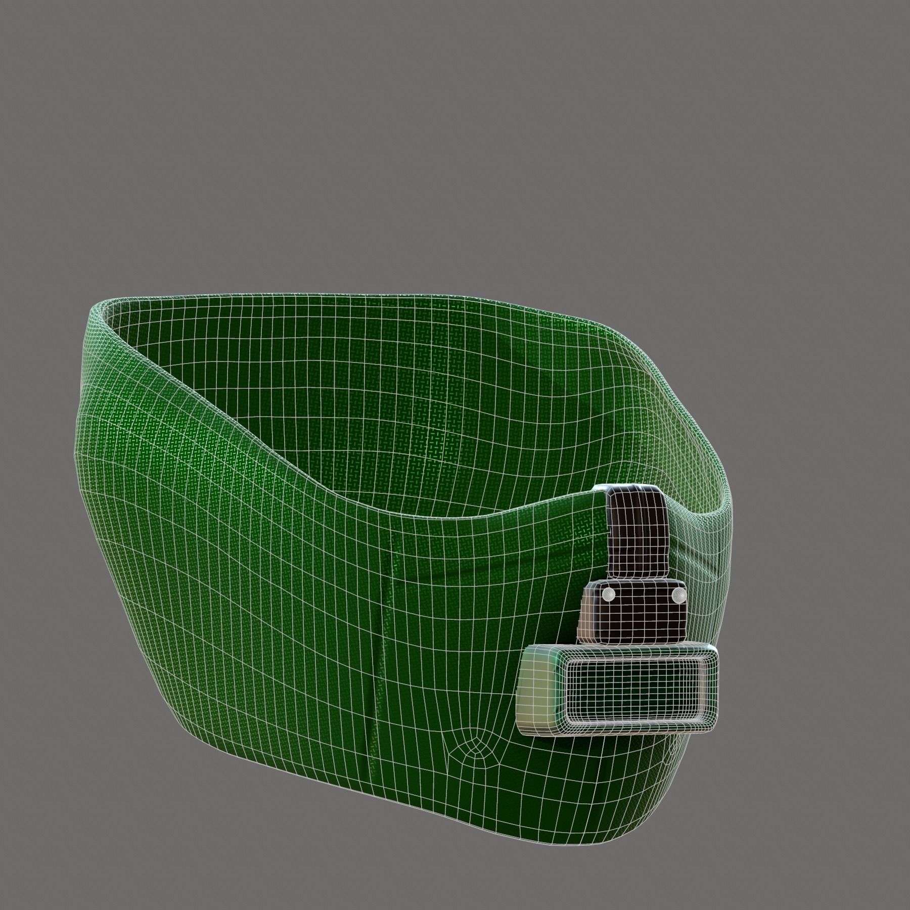 Gas mask helmet 3d model scifi Low-poly Low-poly 3D model_8