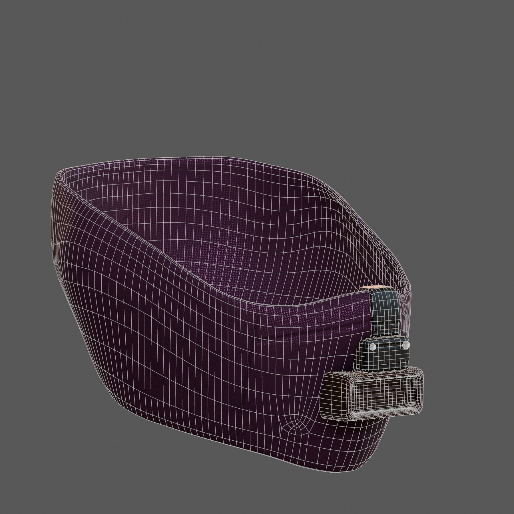 Gas mask helmet 3d model scifi Low-poly Low-poly 3D model_8