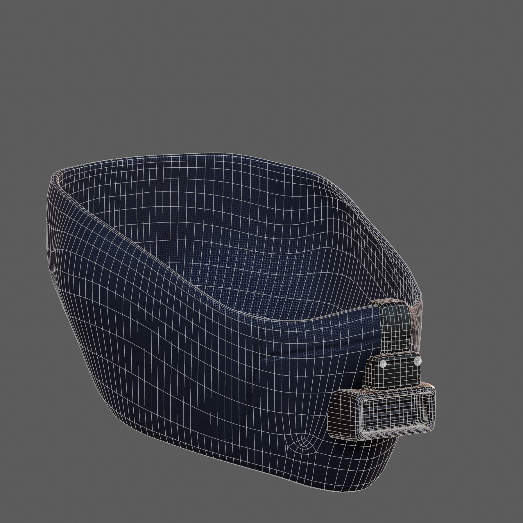 Gas mask helmet 3d model scifi Low-poly Low-poly 3D model_5