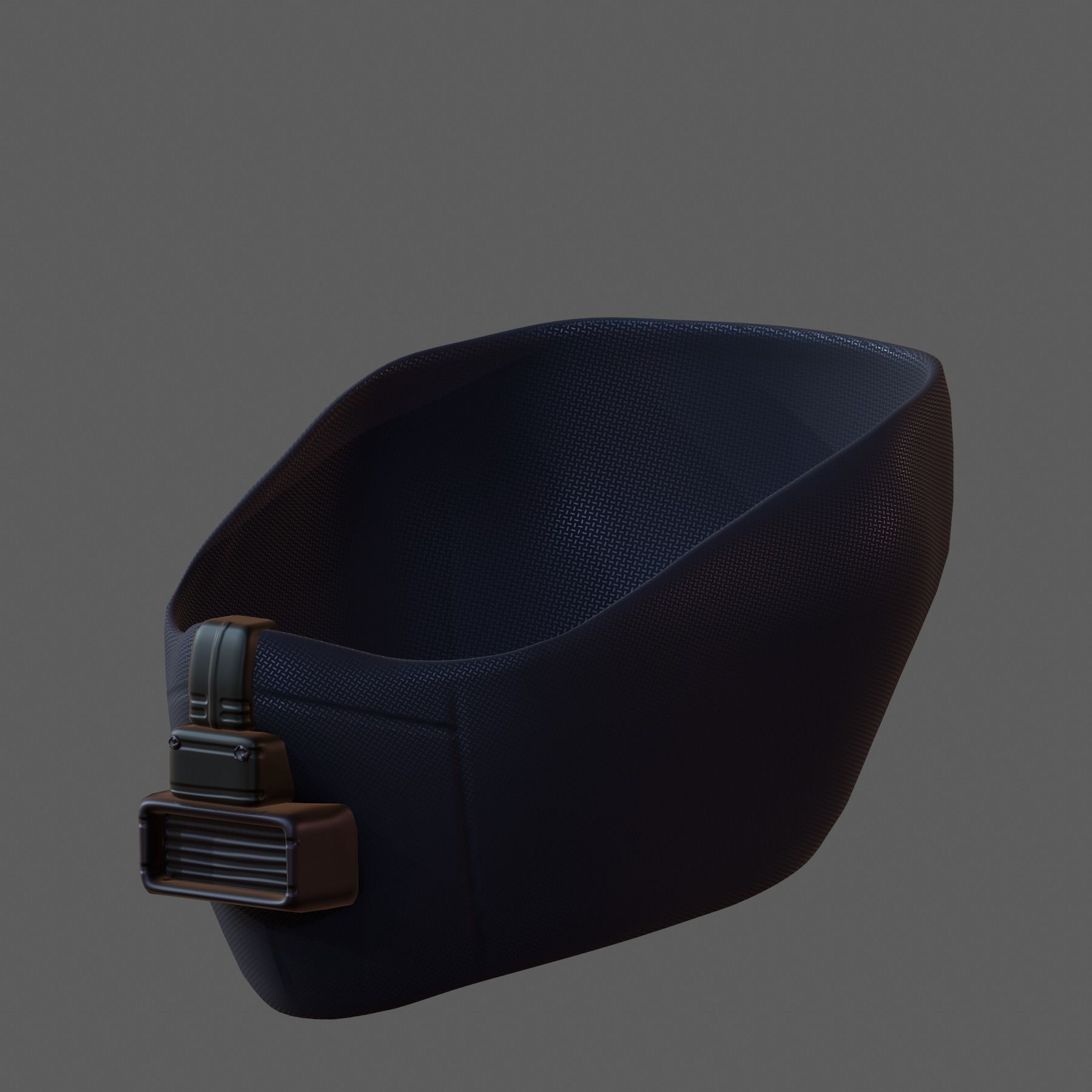 Gas mask helmet 3d model scifi Low-poly Low-poly 3D model_3