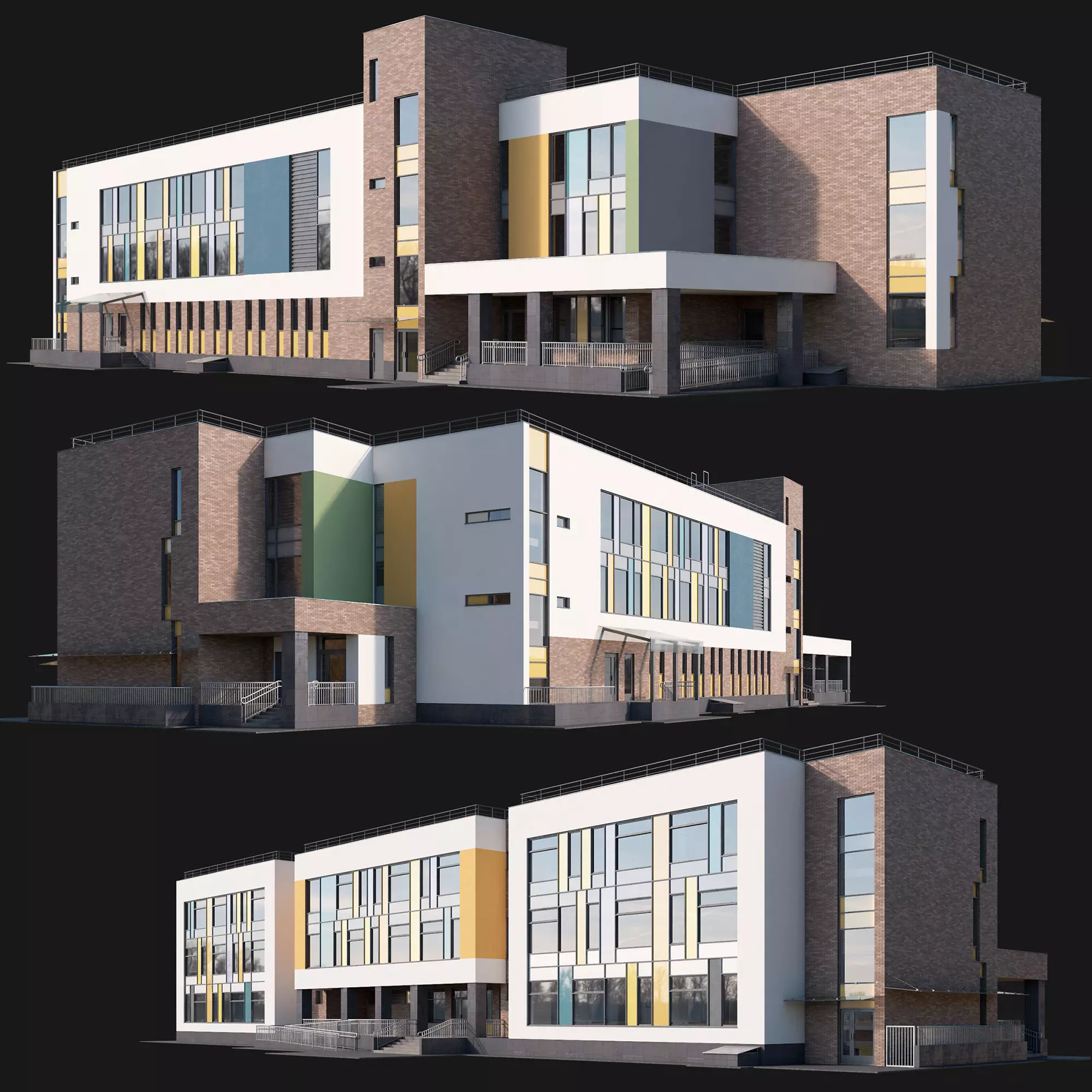 Kindergarten building 3D model_0