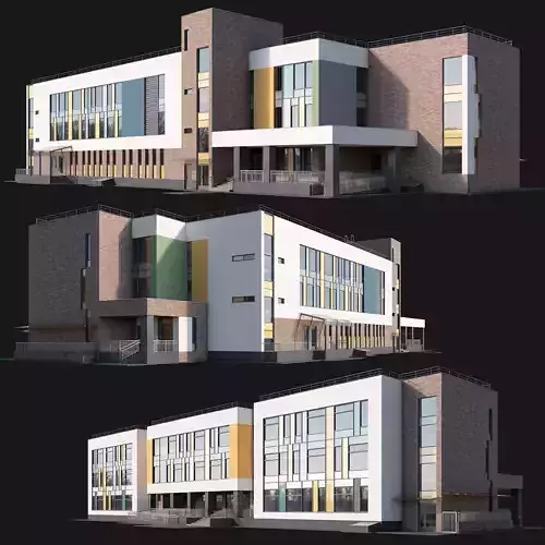 Kindergarten building 3D model