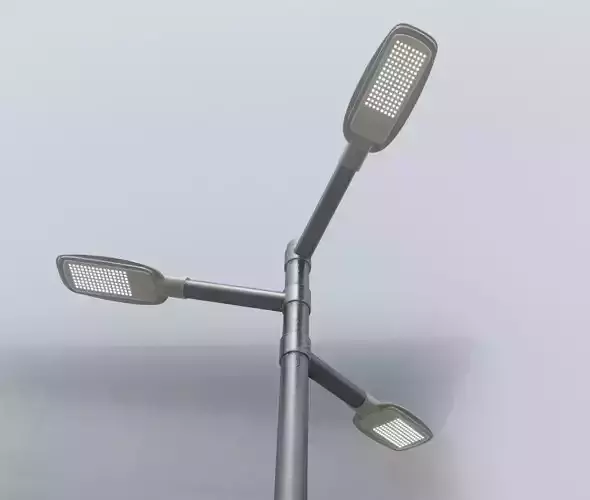 Street Light 12 Pole 3 Version 5 Low-poly 3D model