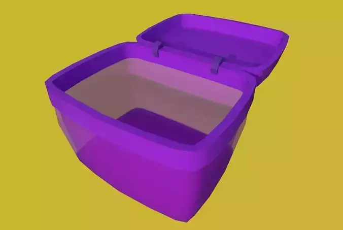 Basket box Low-poly 3D model