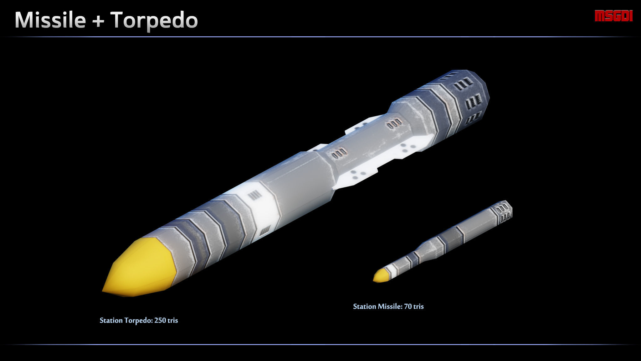 Trading Outpost Space Station Low-poly 3D model_3