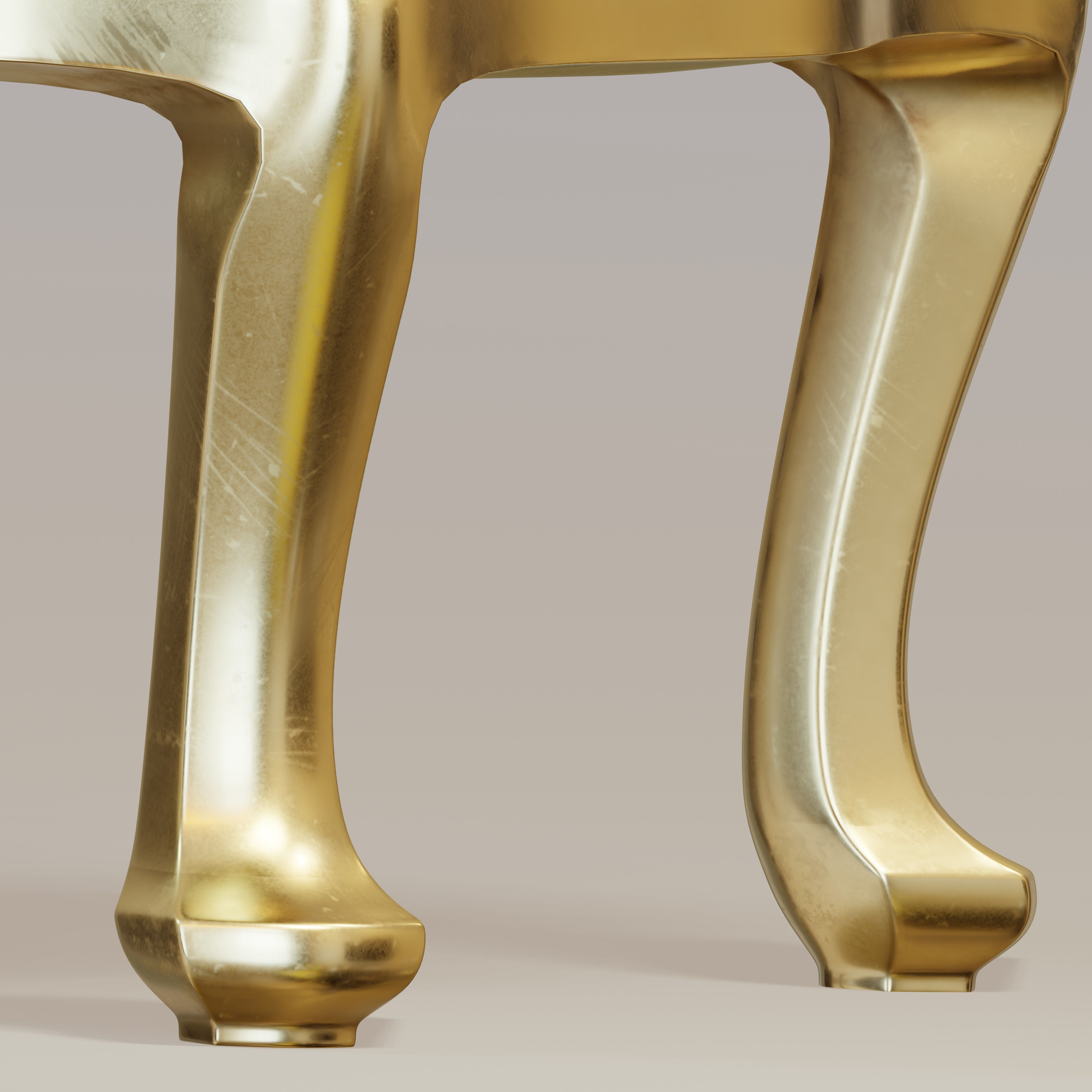  Antique brass table 3D model_5