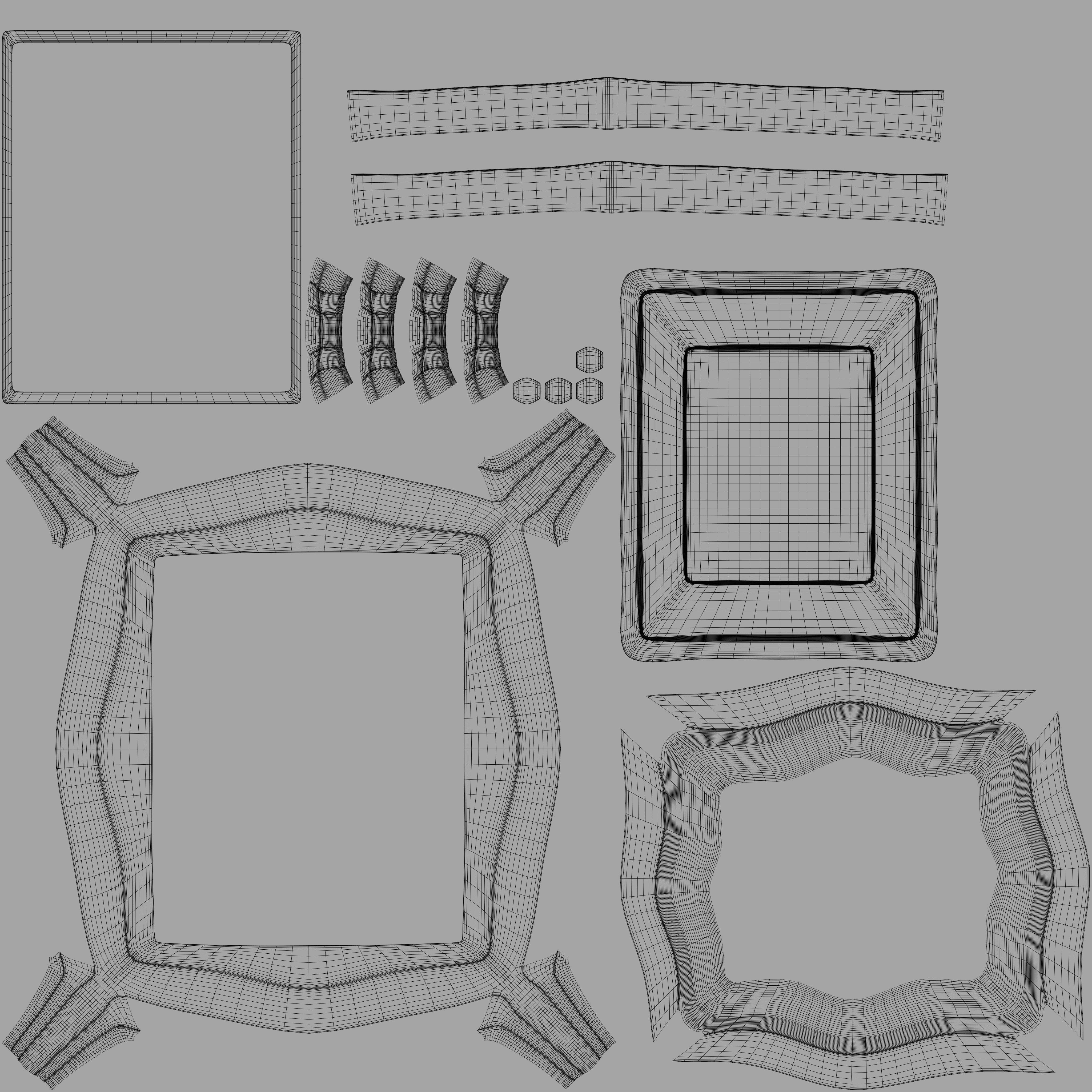  Antique brass table 3D model_12