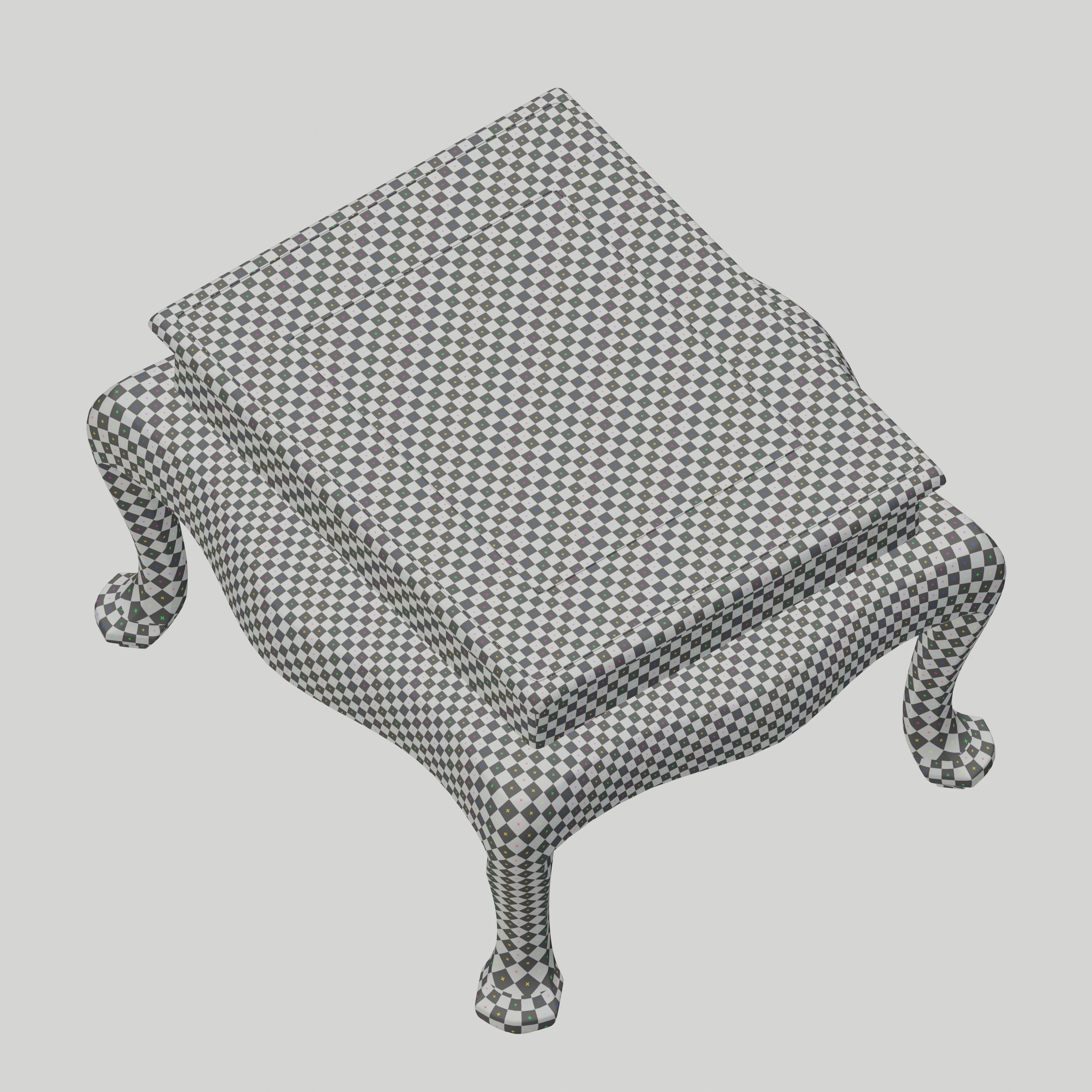  Antique brass table 3D model_11