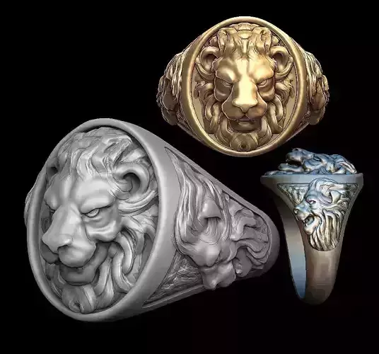 Lion man ring 3D print model