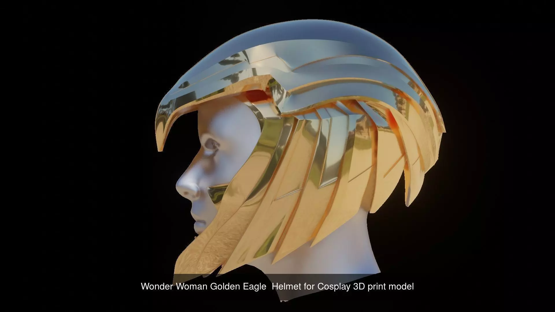 Golden Eagle Armor Set for Cosplay 3D Model Collection_0