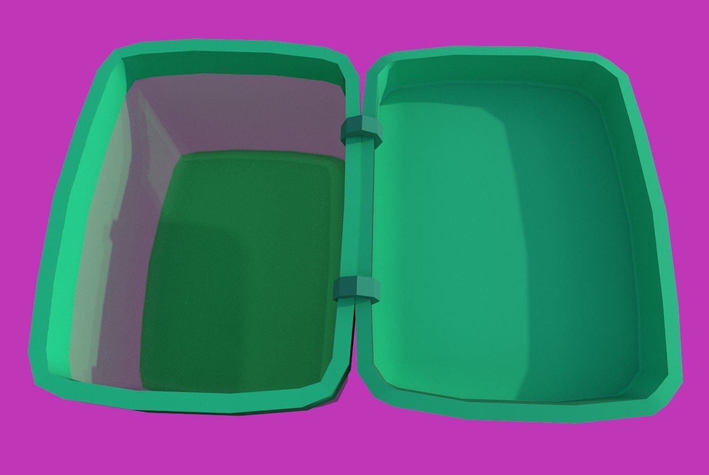 Basket green Low-poly 3D model_12