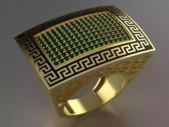 woman ring greek motives stone r00049