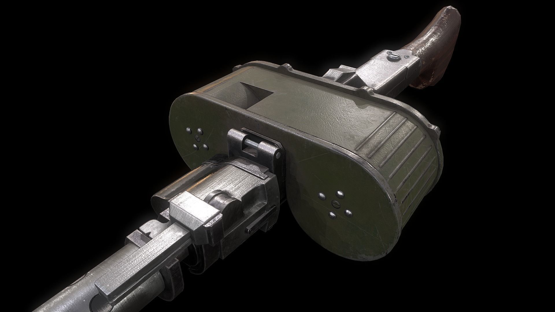 MG 34 42 WW2 German Machine gun PBR  Low-poly 3D model_1