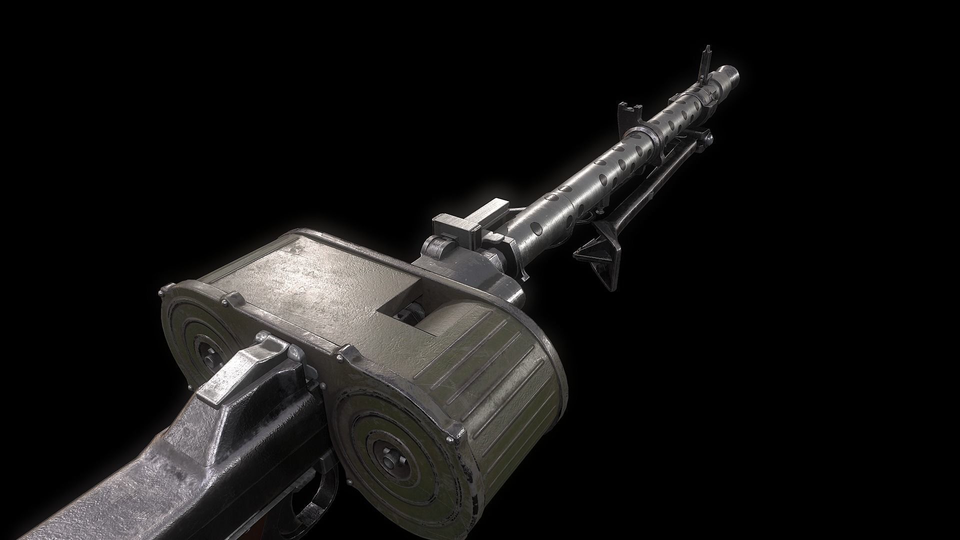 MG 34 42 WW2 German Machine gun PBR  Low-poly 3D model_6