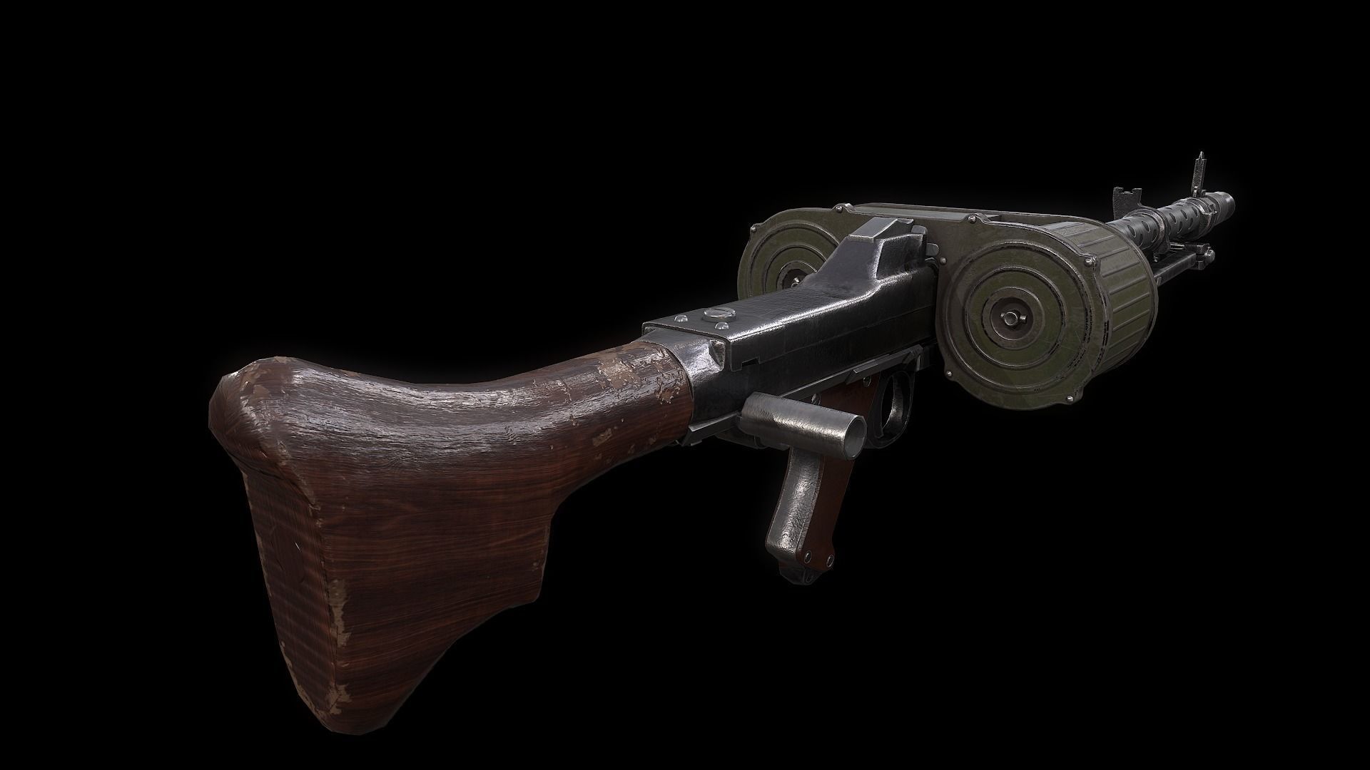 MG 34 42 WW2 German Machine gun PBR  Low-poly 3D model_3