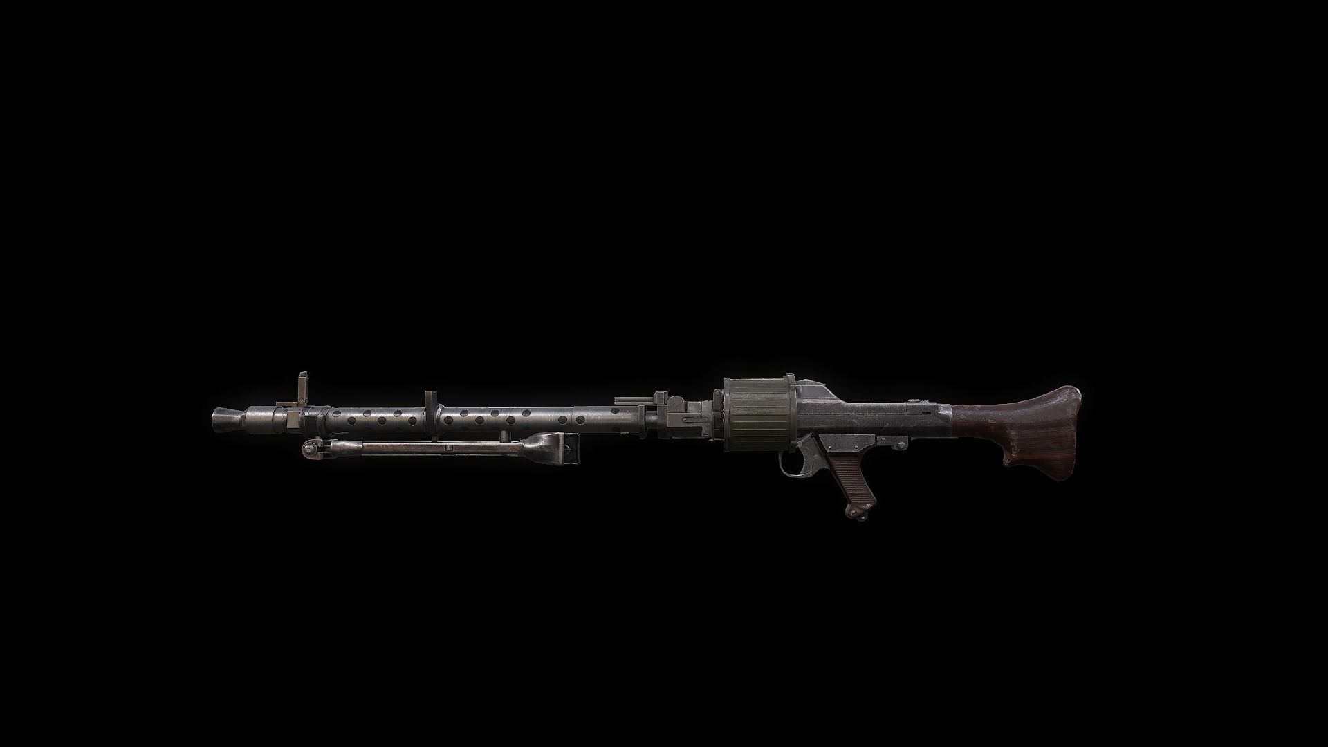 MG 34 42 WW2 German Machine gun PBR  Low-poly 3D model_7