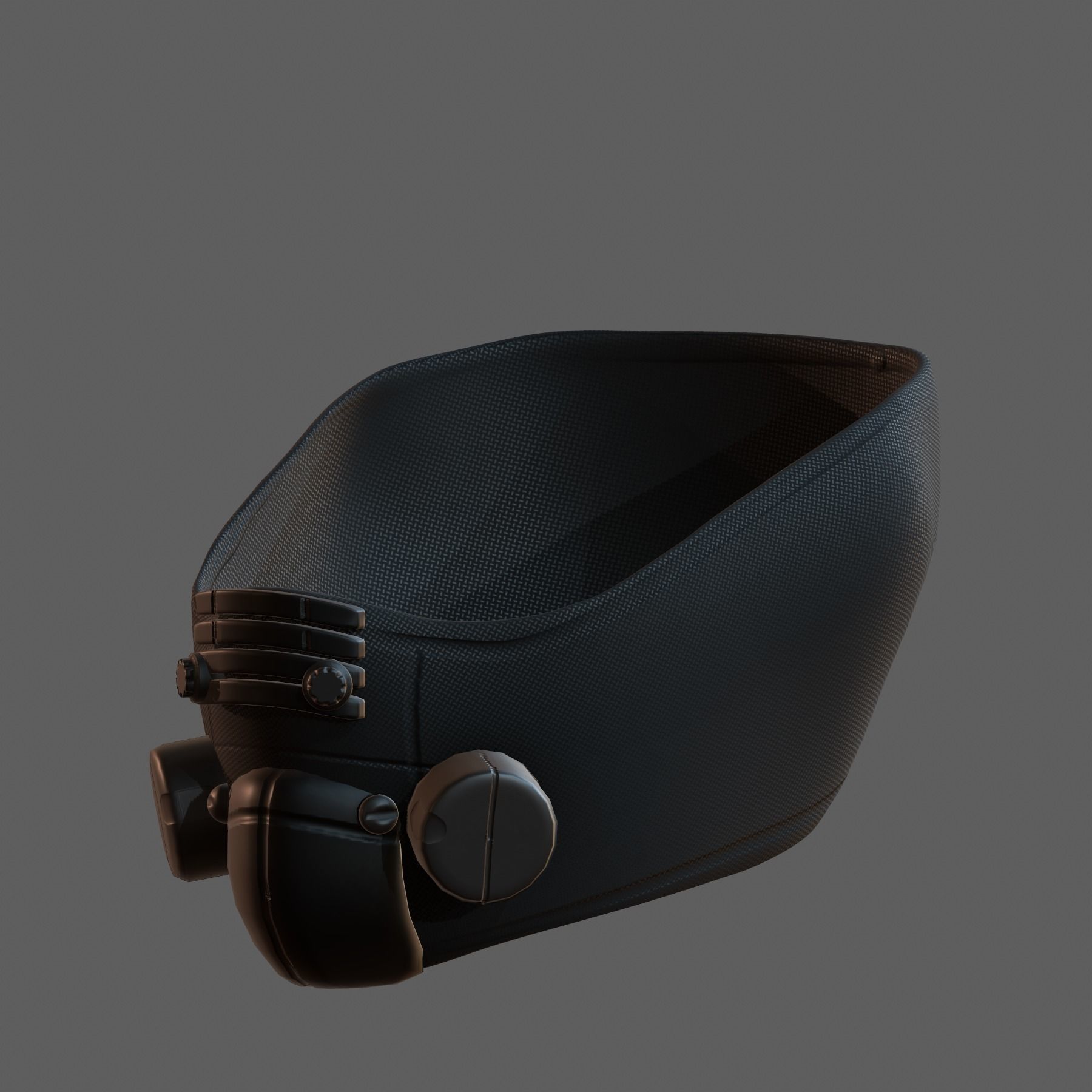 Gas mask helmet 3d model scifi Low-poly Low-poly 3D model_6