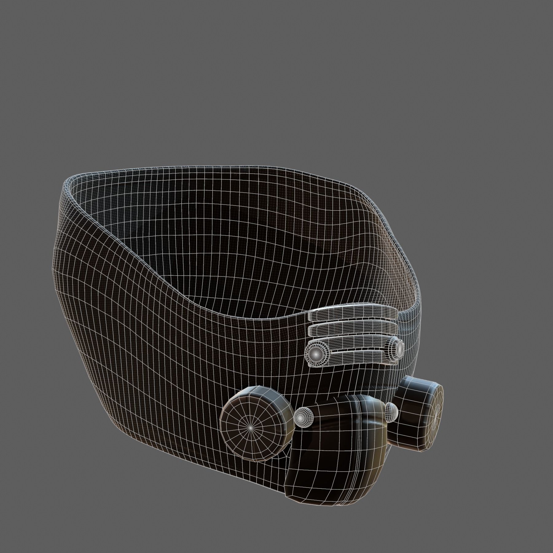 Gas mask helmet 3d model scifi Low-poly Low-poly 3D model_8