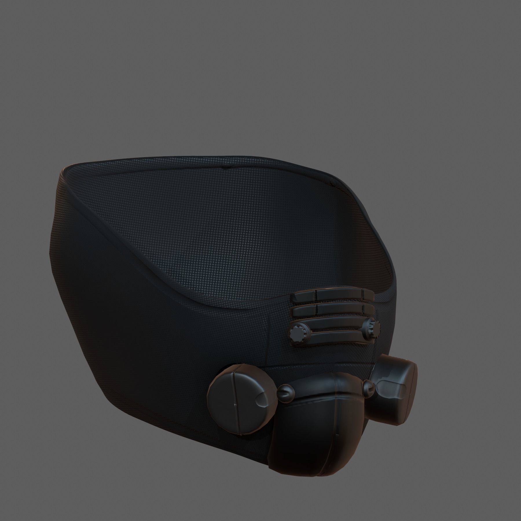 Gas mask helmet 3d model scifi Low-poly Low-poly 3D model_3