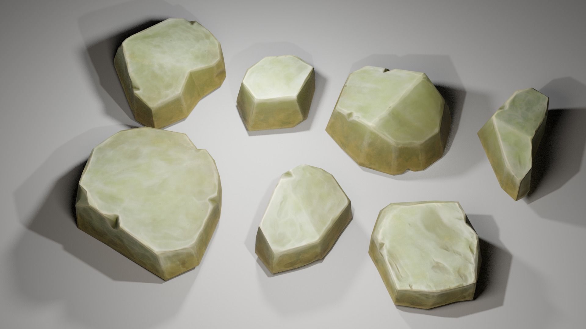 Rock Stone Low-poly 3D model_4