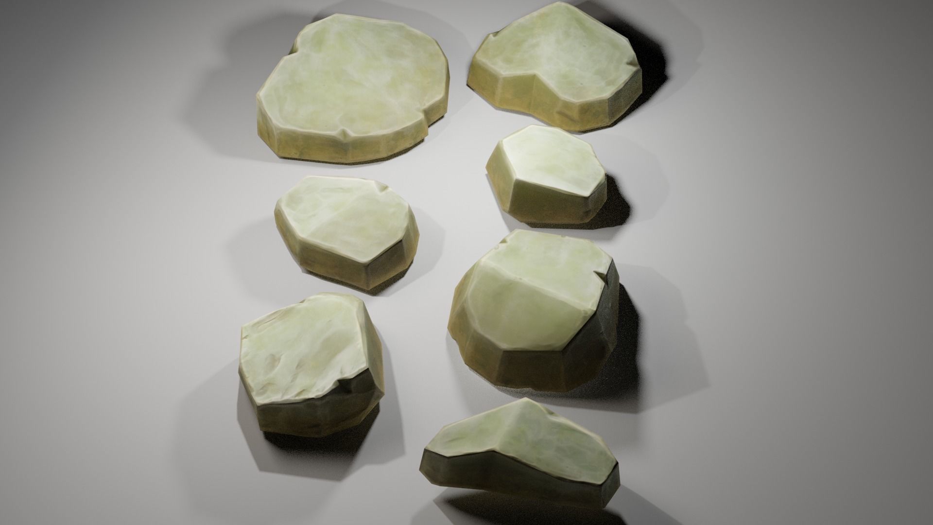 Rock Stone Low-poly 3D model_5