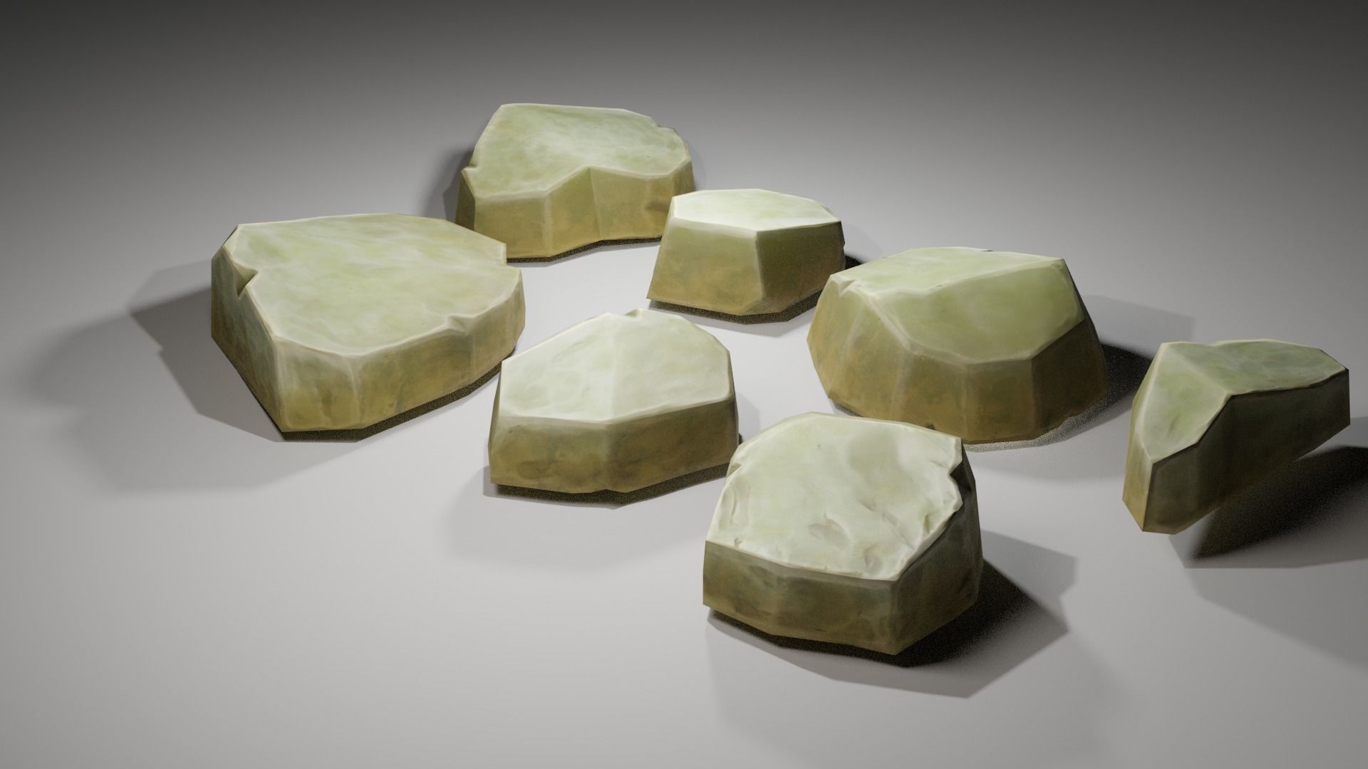 Rock Stone Low-poly 3D model_3