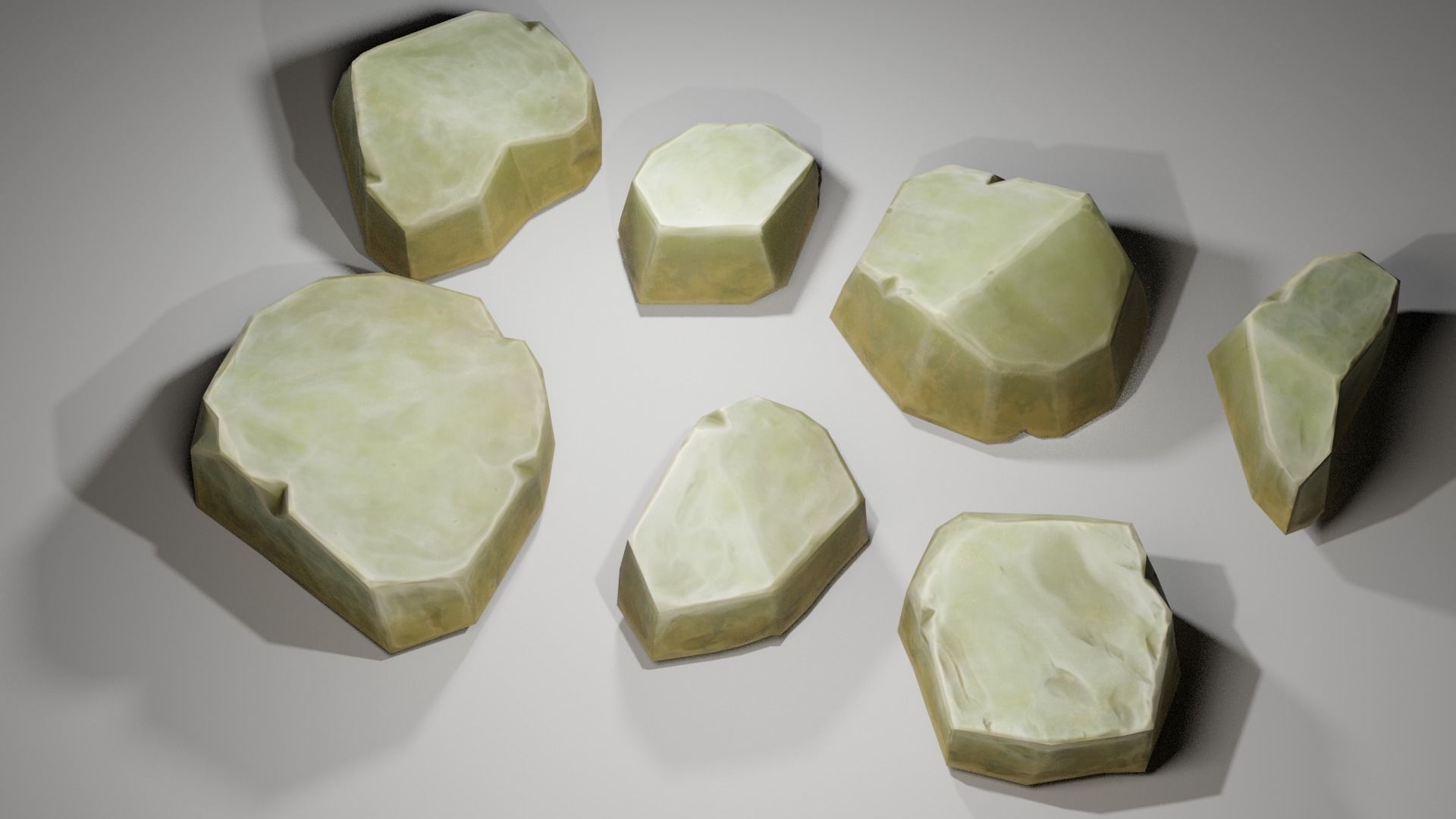 Rock Stone Low-poly 3D model_1